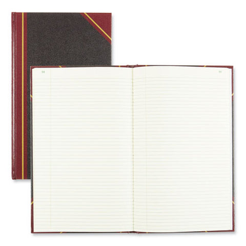 Texthide Record Book, 1-subject, Medium/college Rule, Black/burgundy Cover, (500) 14 X 8.5 Sheets