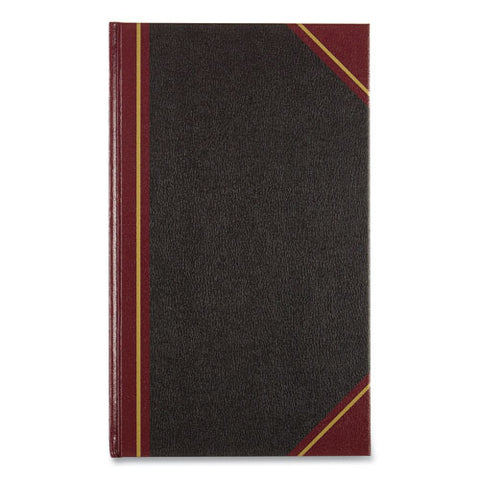 Texthide Record Book, 1-subject, Medium/college Rule, Black/burgundy Cover, (500) 14 X 8.5 Sheets