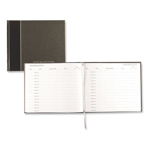 Hardcover Visitor Register Book, Black Cover, 9.78 X 8.5 Sheets, 128 Sheets/book