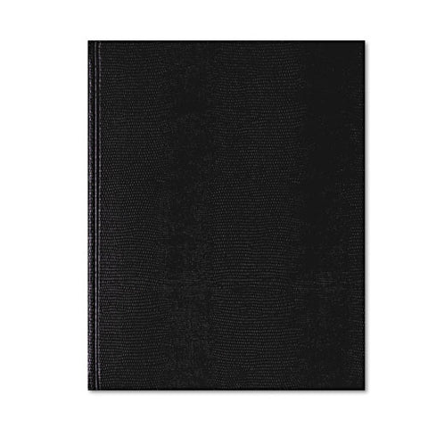 Executive Notebook With Ribbon Bookmark, 1-subject, Medium/college Rule, Black Cover, (75) 10.75 X 8.5 Sheets