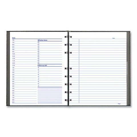 Notepro Undated Daily Planner, 9.25 X 7.25, Black Cover, Undated