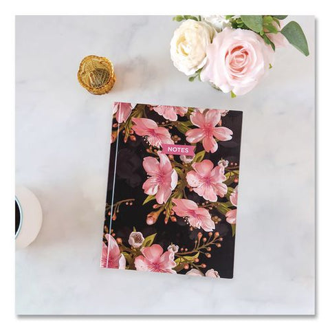 Fashion Hard Cover Notebook, 1-subject, Medium/college Rule, Cherry Tree Lane Cover, (96) 9.25 X 7.25 Sheets
