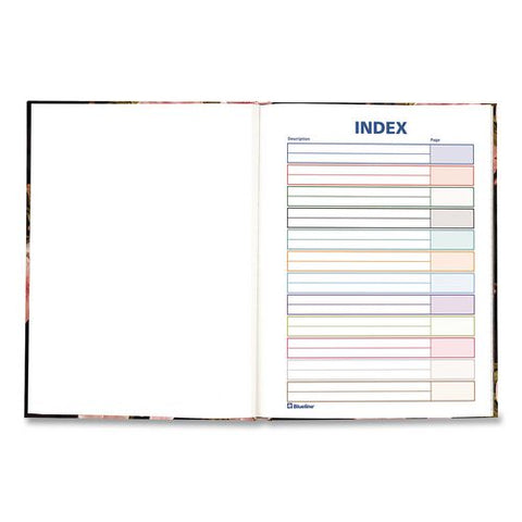 Fashion Hard Cover Notebook, 1-subject, Medium/college Rule, Cherry Tree Lane Cover, (96) 9.25 X 7.25 Sheets