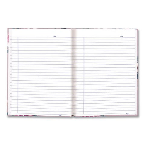 Fashion Hard Cover Notebook, 1-subject, Medium/college Rule, Lavender Floral Cover, (96) 9.25 X 7.25 Sheets