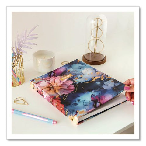 Notepro Fashion Hard Cover Notebook, 1-subject, Medium/college Rule, Midnight Floral Cover, (96) 9.25 X 7.25 Sheets