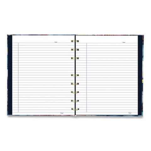 Notepro Fashion Hard Cover Notebook, 1-subject, Medium/college Rule, Midnight Floral Cover, (96) 9.25 X 7.25 Sheets