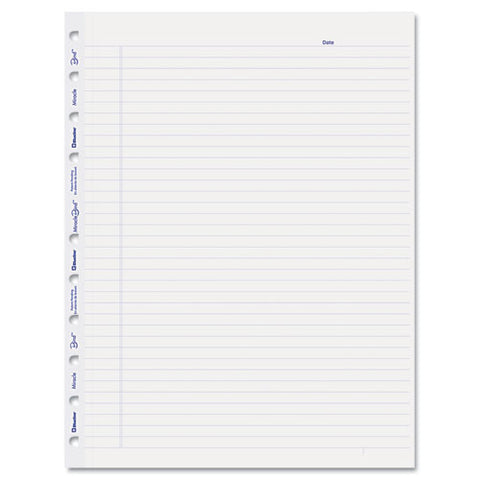 Miraclebind Ruled Paper Refill Sheets For All Miraclebind Notebooks And Planners, 11 X 9.06, White/blue Sheets, Undated