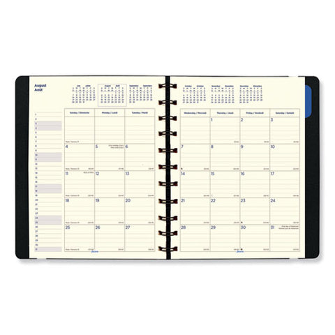 Soft Touch 17-month Planner, 10.88 X 8.5, Black Cover, 17-month: Aug 2024 To Dec 2025