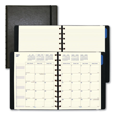 Soft Touch 17-month Planner, 10.88 X 8.5, Black Cover, 17-month: Aug 2024 To Dec 2025