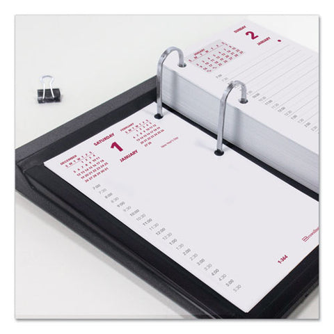 Daily Calendar Pad Refill, 6 X 3.5, White/burgundy/gray Sheets, 12-month (jan To Dec): 2025