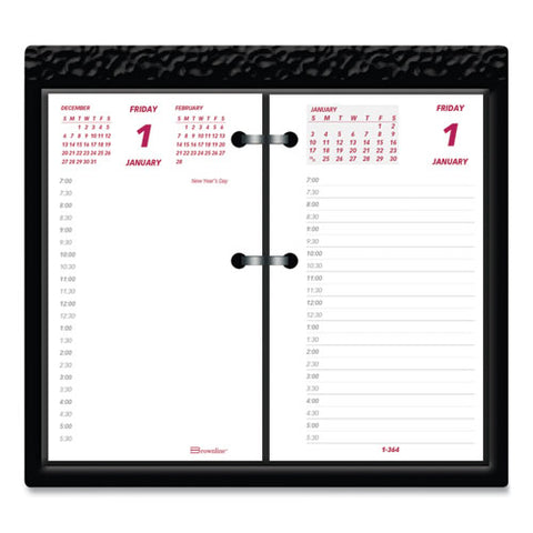 Daily Calendar Pad Refill, 6 X 3.5, White/burgundy/gray Sheets, 12-month (jan To Dec): 2025