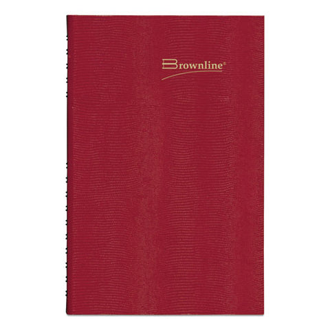 Coilpro Daily Planner, 10 X 7.88, Red Cover, 12-month (jan To Dec): 2025