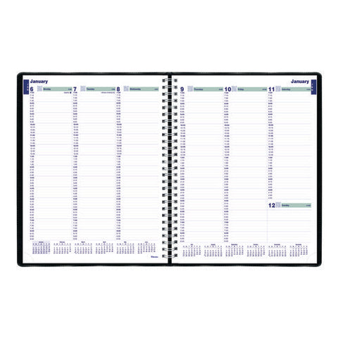 Plan And Link Weekly Appointment Planner, 11" X 9.06", Black Cover, 12-month (jan To Dec): 2025