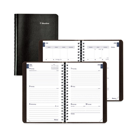 Academic Weekly/monthly Planner, 8 X 5, Black Cover, 13-month (jul To Aug): 2024 To 2025