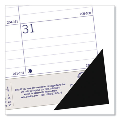 Duraglobe Academic Desk Pad Calendar, 22 X 17, White/blue/gray Sheets, Black Headband, 13-month (july To July): 2024 To 2025