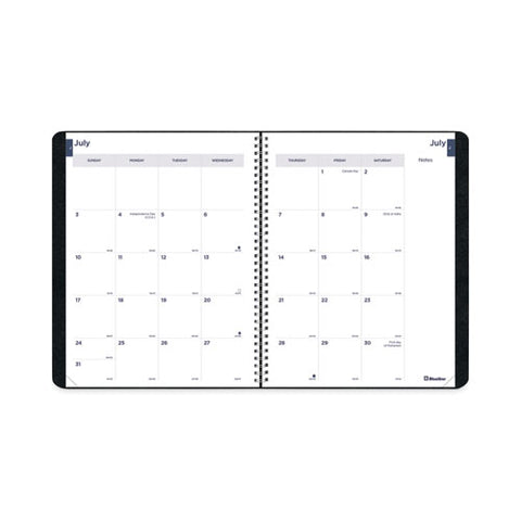 Academic Monthly Planner, 11 X 8.5, Black Cover, 14-month (july To Aug): 2024 To 2025