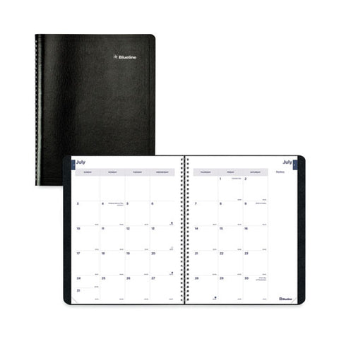 Academic Monthly Planner, 11 X 8.5, Black Cover, 14-month (july To Aug): 2024 To 2025