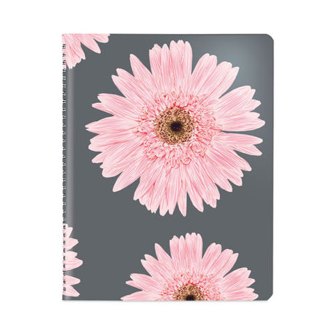 Essential Collection Ruled Monthly Planner, Daisy Artwork, 8.88 X 7.13, Black/pink Cover, 14-month: Dec 2024 To Jan 2026