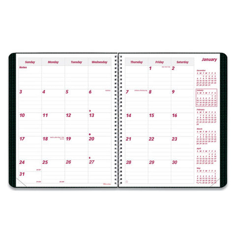 Duraflex 14-month Planner, 8.88 X 7.13, Black Cover, 14-month: Dec 2024 To Jan 2026