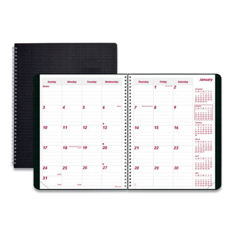 Duraflex 14-month Planner, 8.88 X 7.13, Black Cover, 14-month: Dec 2024 To Jan 2026