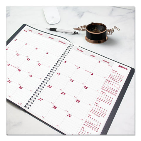 Essential Collection 14-month Ruled Monthly Planner, 11 X 8.5, Black Cover, 14-month: Dec 2024 To Jan 2026