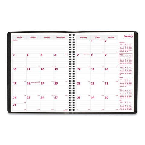 Essential Collection 14-month Ruled Monthly Planner, 11 X 8.5, Black Cover, 14-month: Dec 2024 To Jan 2026