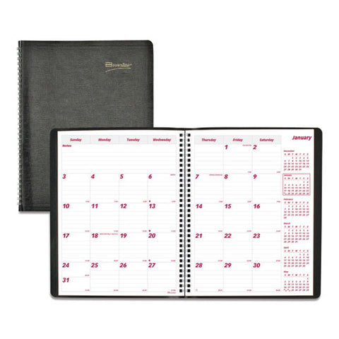 Essential Collection 14-month Ruled Monthly Planner, 11 X 8.5, Black Cover, 14-month: Dec 2024 To Jan 2026