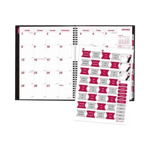 Coilpro 14-month Ruled Monthly Planner, 11 X 8.5, Black Cover, 14-month: Dec 2024 To Jan 2026