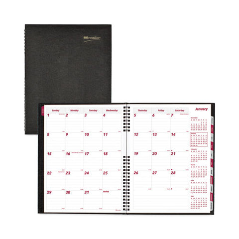 Coilpro 14-month Ruled Monthly Planner, 11 X 8.5, Black Cover, 14-month: Dec 2024 To Jan 2026