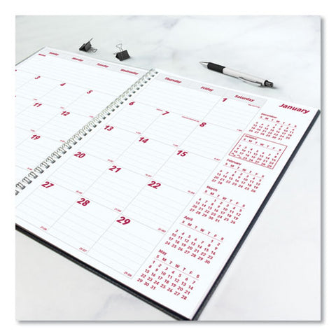 Duraflex 14-month Planner, 11 X 8.5, Black Cover, 14-month: Dec 2024 To Jan 2026