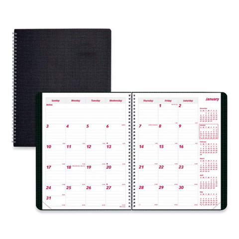 Duraflex 14-month Planner, 11 X 8.5, Black Cover, 14-month: Dec 2024 To Jan 2026