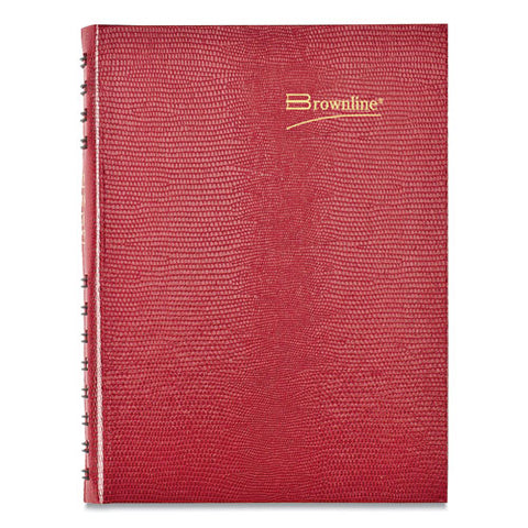 Coilpro Ruled Daily Planner, 8.25 X 5.75, Red Cover, 12-month (jan To Dec): 2025