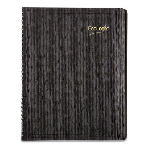 Ecologix Recycled Monthly Planner, Ecologix Artwork, 11 X 8.5, Black Cover, 14-month: Dec 2024 To Jan 2026