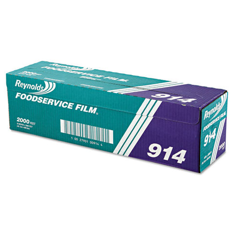 Pvc Film Roll With Cutter Box, 18" X 2,000 Ft, Clear