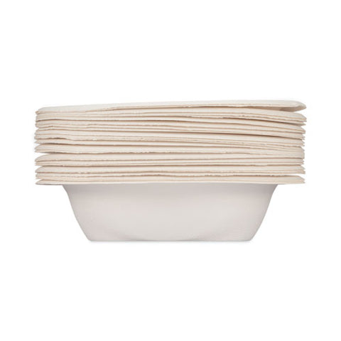 Ecosave Tableware, Bowl, Bagasse, 16 Oz, White, 25/pack