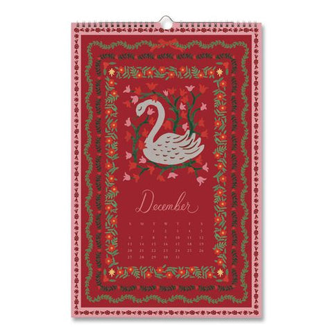 Flora Monthly Wall Calendar, 11 X 17, Multicolor Sheets, 12-month (jan To Dec): 2026