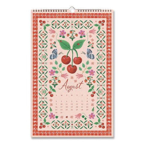 Flora Monthly Wall Calendar, 11 X 17, Multicolor Sheets, 12-month (jan To Dec): 2026