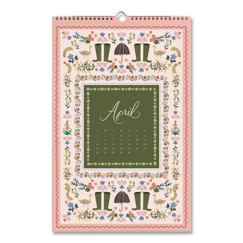 Flora Monthly Wall Calendar, 11 X 17, Multicolor Sheets, 12-month (jan To Dec): 2026