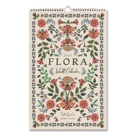 Flora Monthly Wall Calendar, 11 X 17, Multicolor Sheets, 12-month (jan To Dec): 2026
