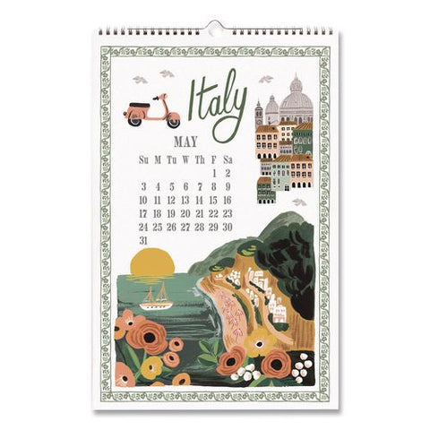 World Travel Monthly Wall Calendar, 11 X 17, Multicolor Sheets, 12-month (jan To Dec): 2026