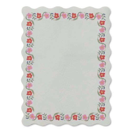 Delphine Floral Self-stick Notes , 3.3" X 4.1", White/multicolor, 50 Sheets/pad