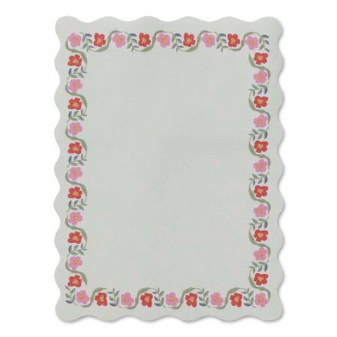 Delphine Floral Self-stick Notes , 3.3" X 4.1", White/multicolor, 50 Sheets/pad