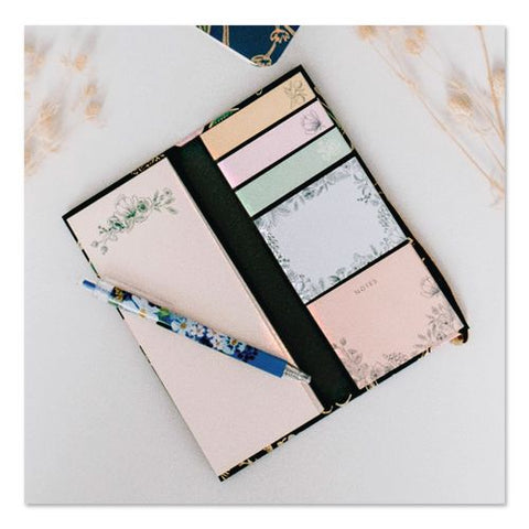 Colette Note-folio Sticky Notes Combo Pack, (1) 2.67" X 6.5", (2) 2.67" X 2.09", (3) 2.67" X 0.63", Multicolor, 50 Sheets/pad