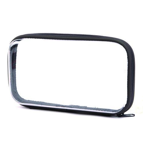 Pencil Pouch, 9.25" X 2.17" X 5.12", Clear/black