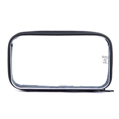 Pencil Pouch, 9.25" X 2.17" X 5.12", Clear/black