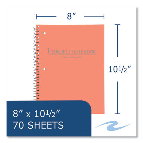 Subject Wirebound Promo Notebook, 1-subject, Med/college Rule, Assorted Cover, (70) 10.5 X 8 Sheets, 24/carton