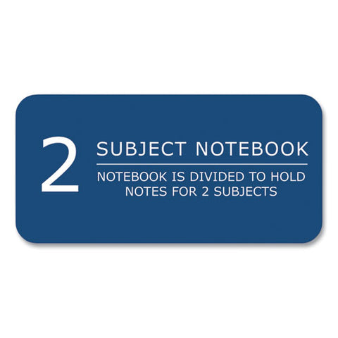 Subject Wirebound Notebook, 2-subject, Medium/college Rule, Assorted Cover, (100) 11 X 9 Sheets, 24/carton