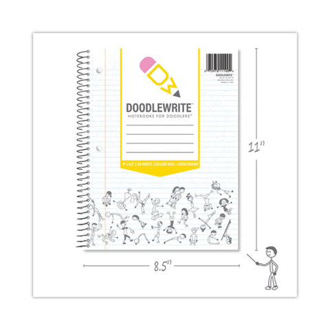 Doodlewrite Notebooks, 1-subject, Medium/college Rule, White Cover, (60) Sheets, 24/carton