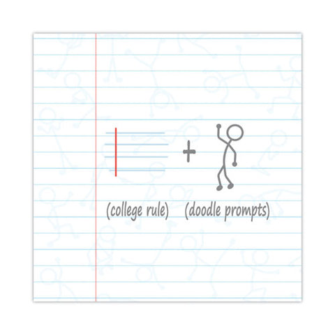 Doodlewrite Notebooks, 1-subject, Medium/college Rule, White Cover, (60) Sheets, 24/carton