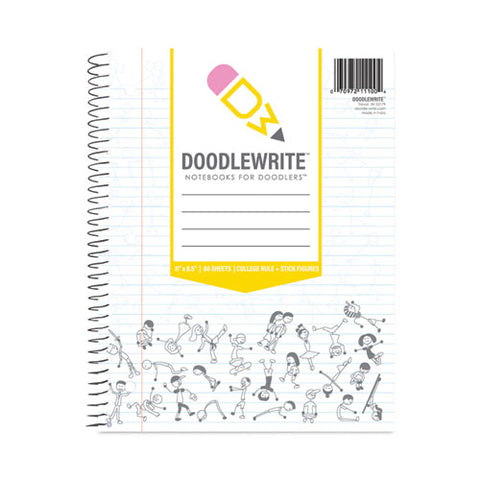 Doodlewrite Notebooks, 1-subject, Medium/college Rule, White Cover, (60) Sheets, 24/carton